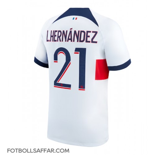 Paris Saint-Germain Lucas Hernandez #21 Bortatröja 2023-24 Kortärmad